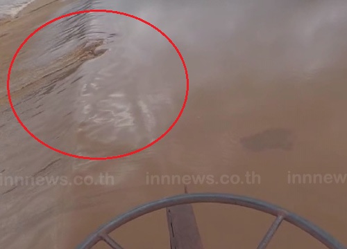 ชาวเชียงราย แตกตื่น พบน้ำคล้ายน้ำมันผุดในแม่น้ำ