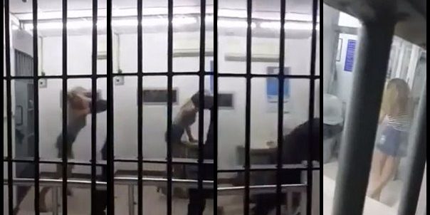 คลิปตำรวจทำร้ายประชาชน จิกผม-ซัดกันนัว