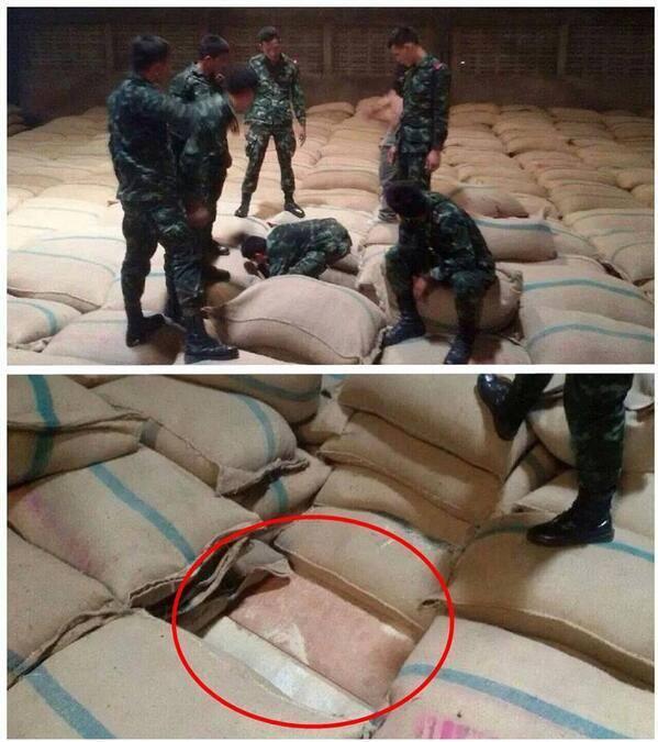 ว่อนเน็ต ภาพกล่องไม้สอดไส้ไว้แทนกระสอบข้าว