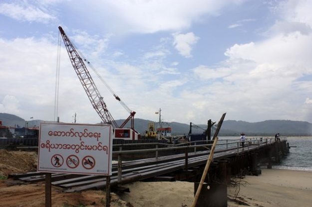 การก่อสร้างท่าเรือชั่วคราวเพื่อใช้ภายในพื้นที่พัฒนาโครงการเขตเศรษฐกิจพิเศษทวาย