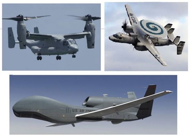 ญี่ปุ่นประกาศ จะซื้อเครื่องบิน Global Hawk, Osprey, Hawkeye